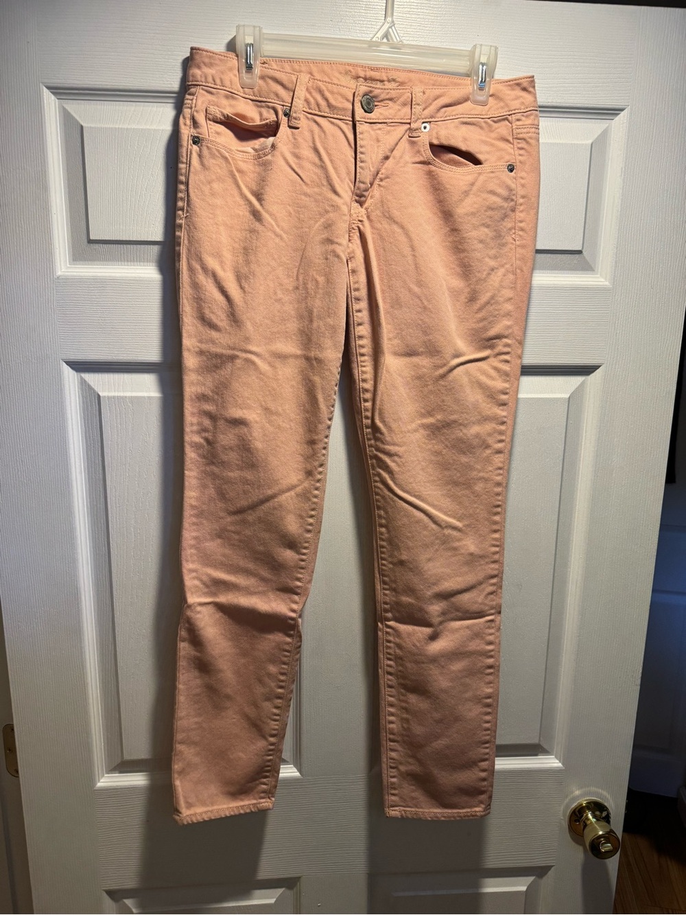 American Eagle Peach Colored Slim Jeans